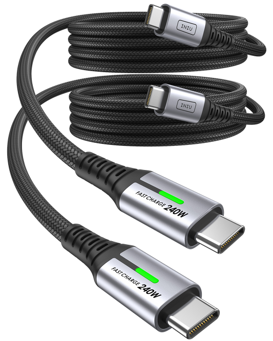 INIU D7CC USB C to C Cable 240W (6.6ft, 2-Pack)