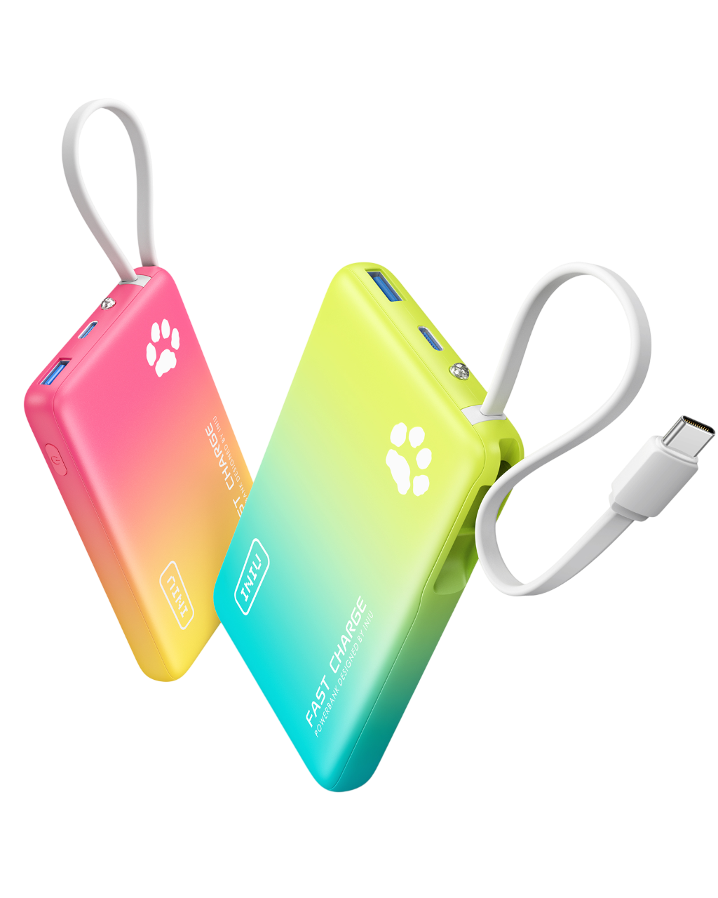 INIU Pawsible P41L Power Bank Slimmest 45W 10000mAh (2-Pack)
