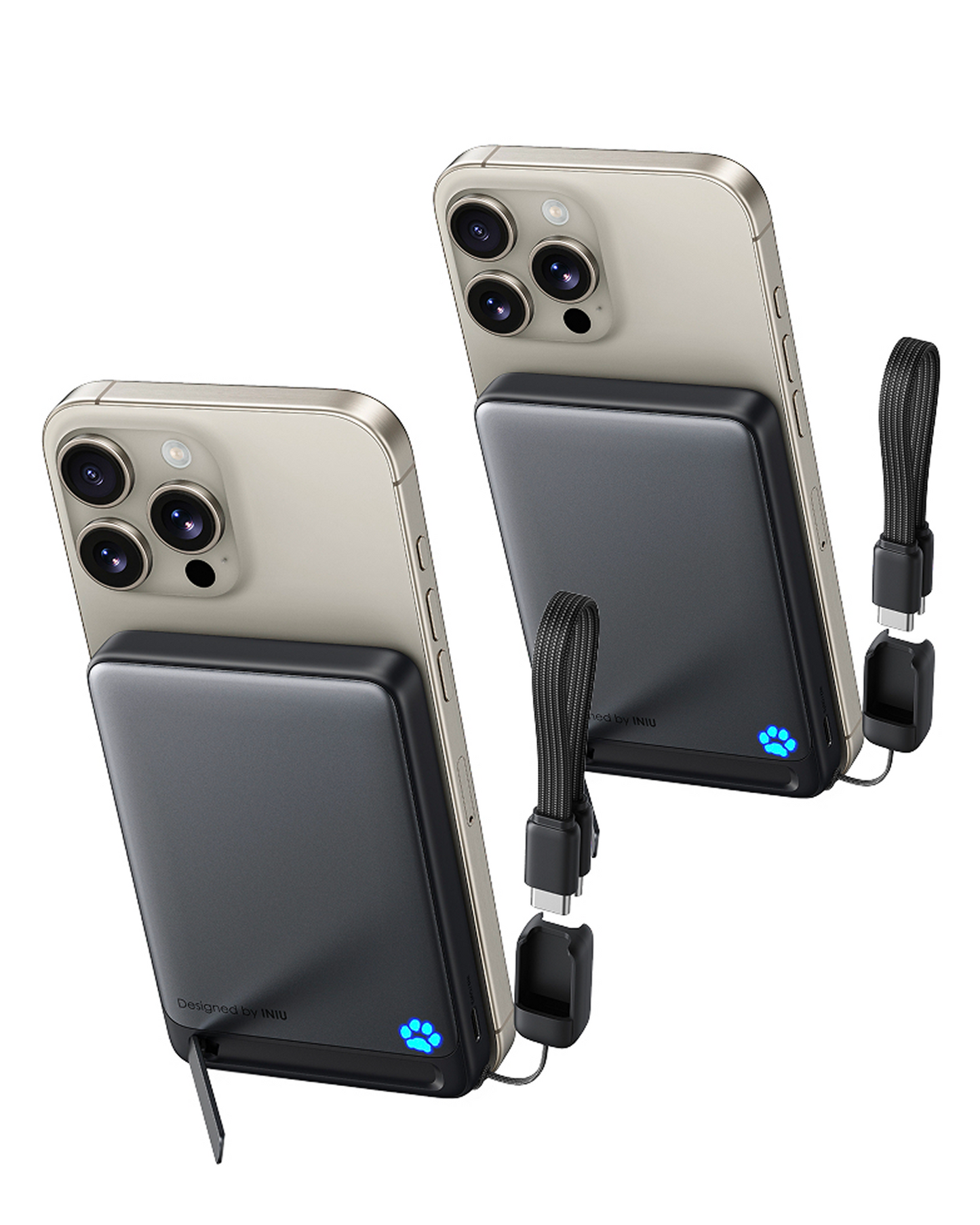 INIU SnapGo P73-E1 Wireless Charger Qi2 15W 10000mAh (2-Pack)