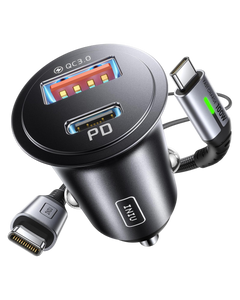 INIU I710 60W 2-Port Car Charger with 100W USB-C Cable