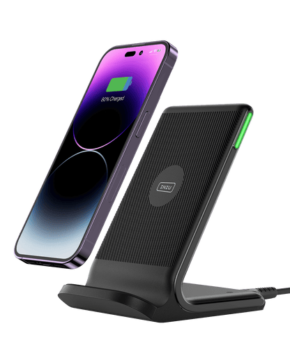 INIU I211 Wireless Charger, black wireless charger with phone charging to 80%, fast wireless charging solution