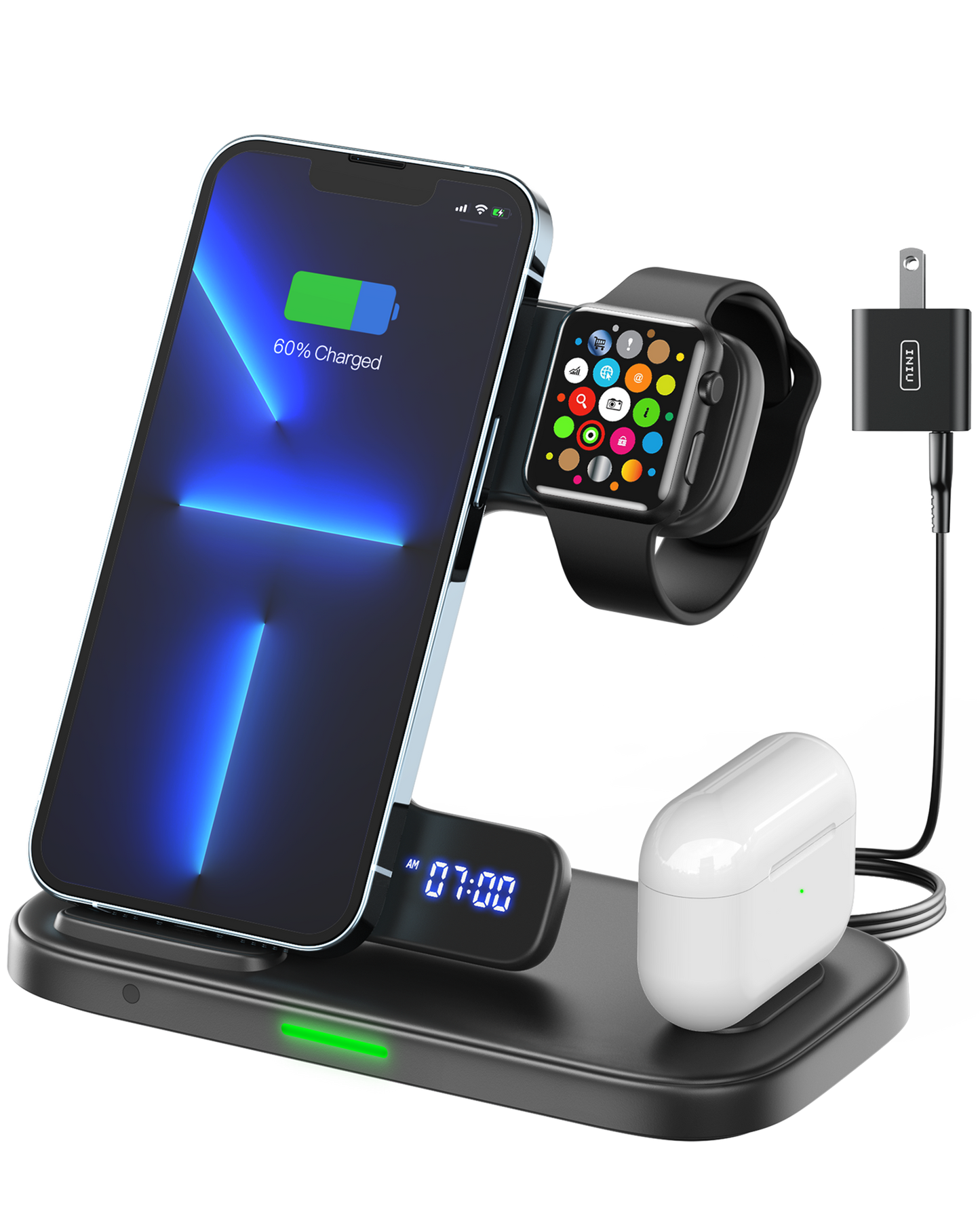 INIU I220 Qi-Certified 3 In 1 Fast Wireless Charger