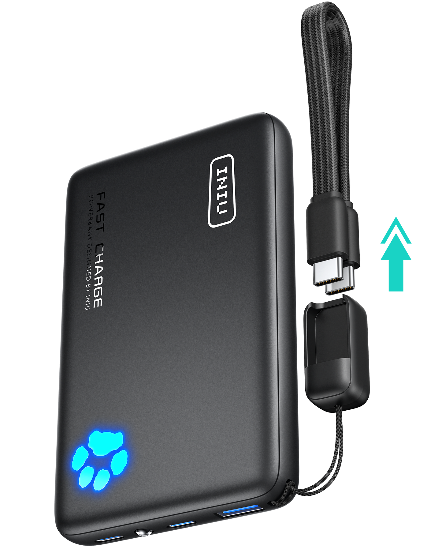 INIU Pawsible P41 Power Bank, Fast Charge, 22.5W, 10000mAh
