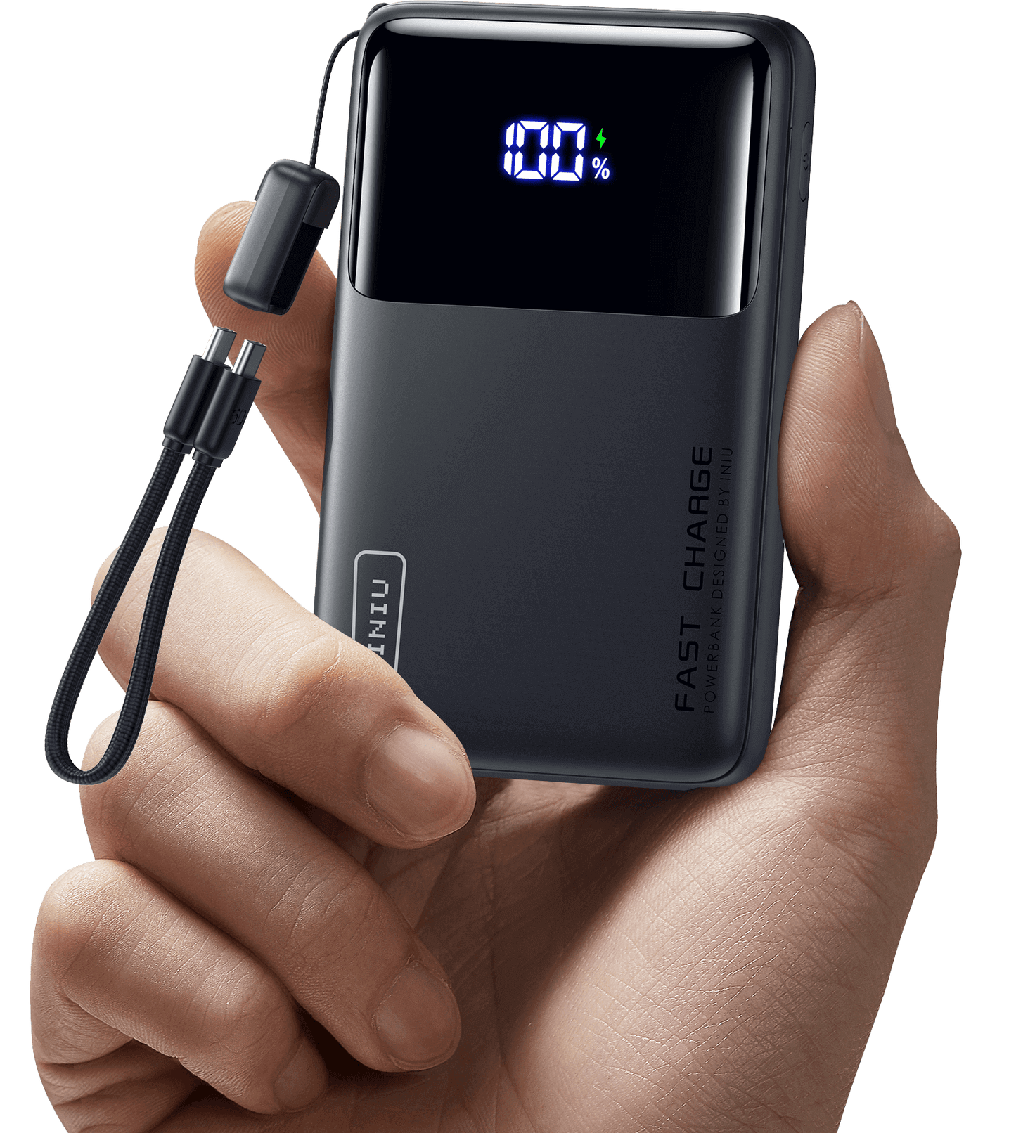 INIU P55-E2 Power Bank with Fast Charging - 100% Charge Display