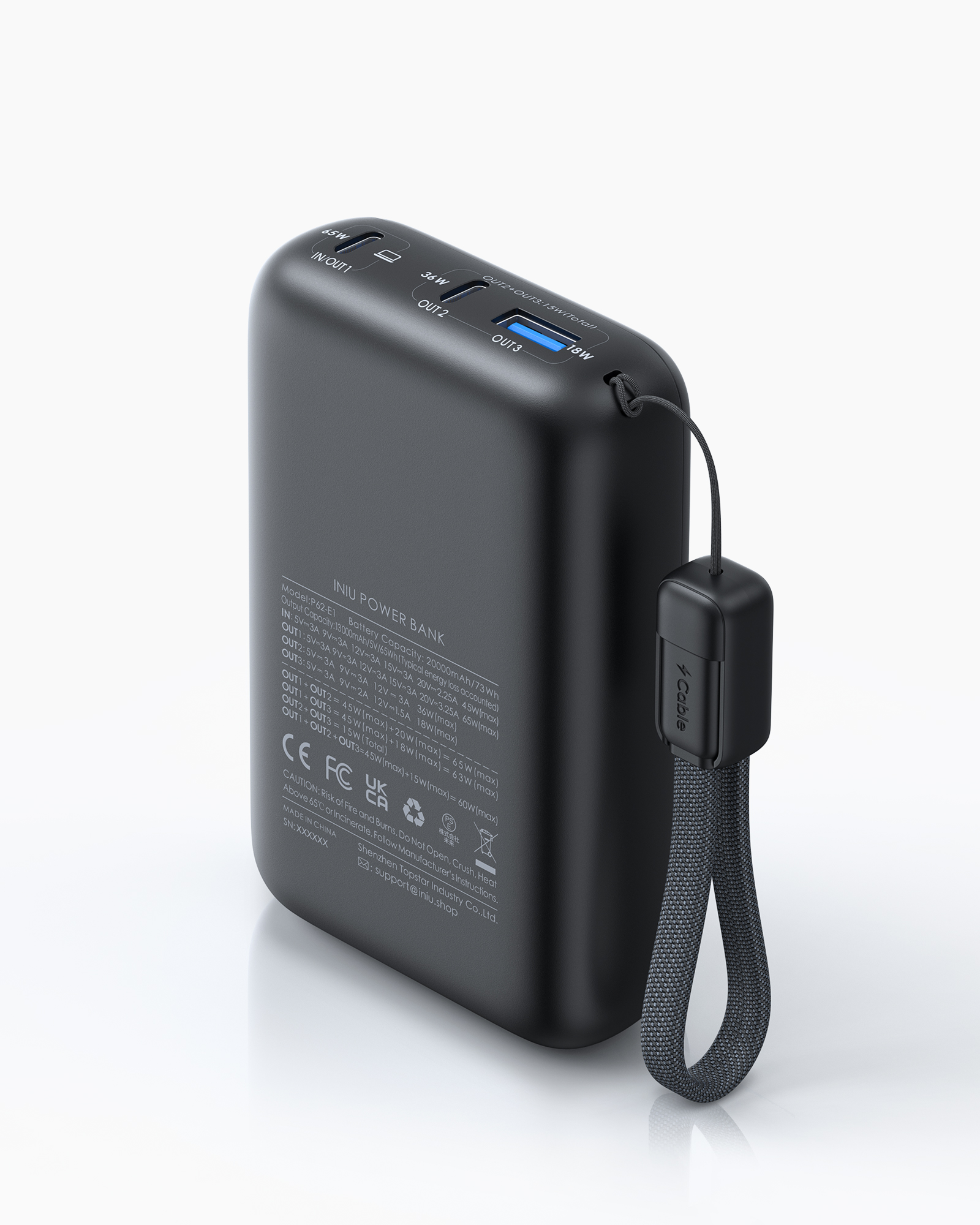 INIU Cougar P62-E1 Power Bank Smallest 65W 20000mAh