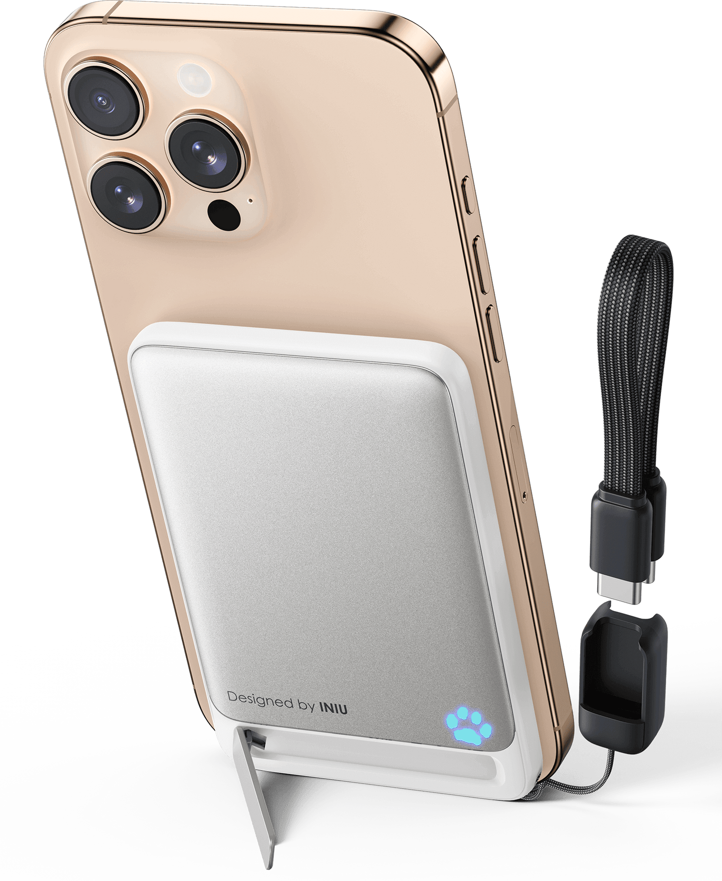 INIU Powerbank SnapGo P71-E1 Magsafe Qi2 15 W, najcieńszy, 5000 mAh