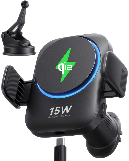 INIU SnapGo V11-E1 Qi2 15W Magnetic Wireless Car Charger