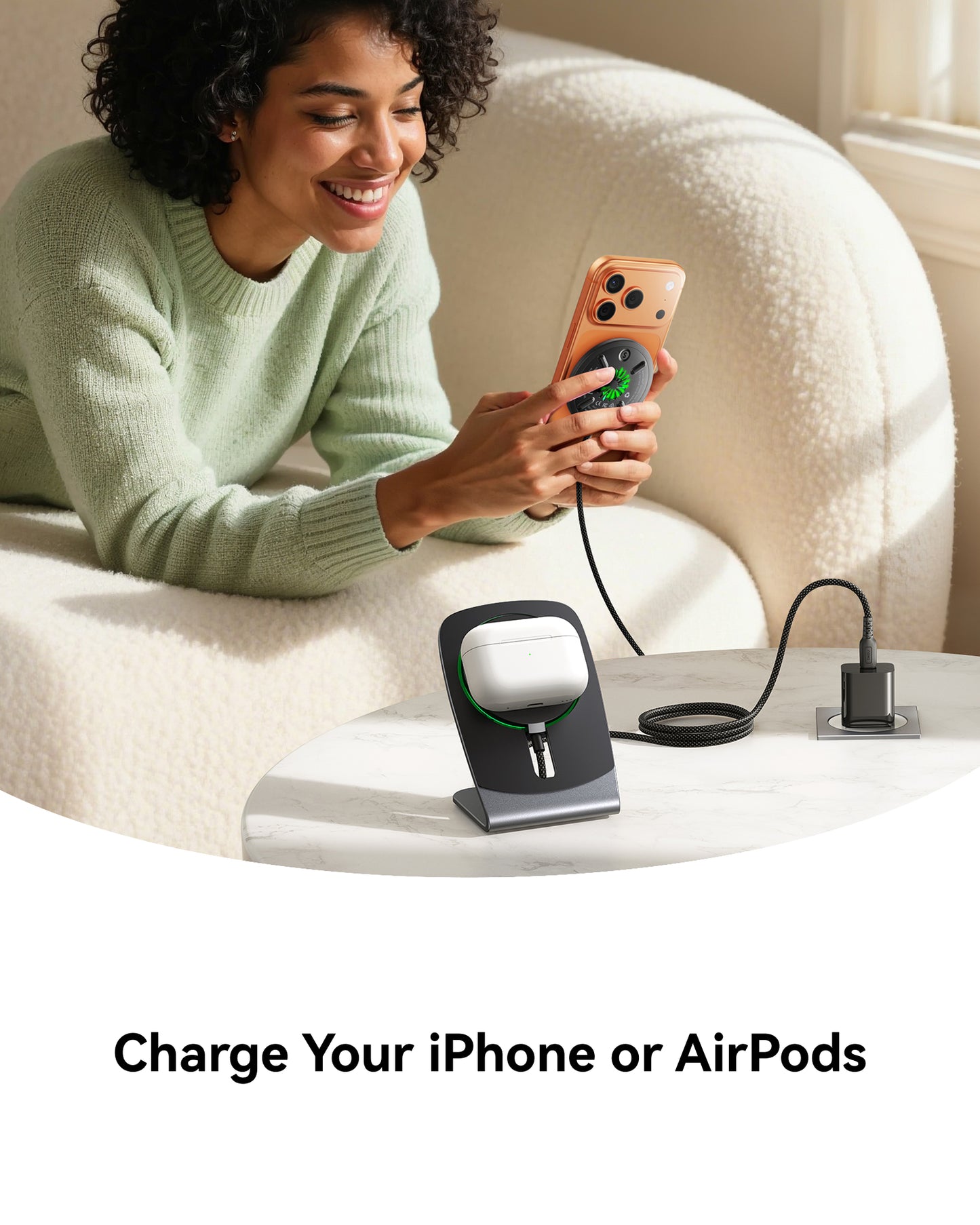 INIU Ładowarka bezprzewodowa magnetyczna Qi2 15 W W21-E1