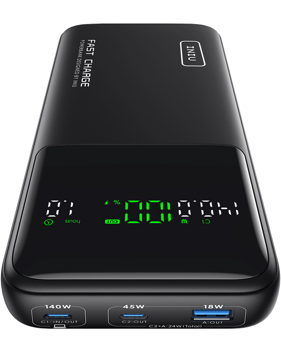 INIU B64 140W 27,000mAh, Fast Charge 1,000+ Devices, 140W Max Output from One Port