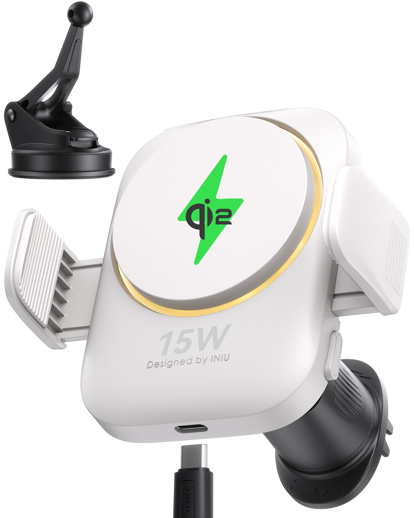 INIU SnapGo V11-E1 Qi2 15W Magnetic Wireless Car Charger