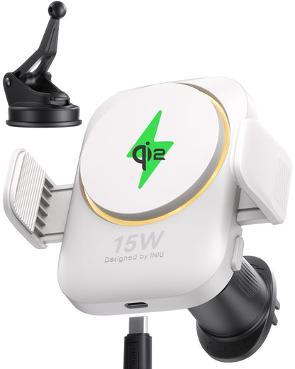 INIU SnapGo V11-E1 Qi2 15W Magnetic Wireless Car Charger